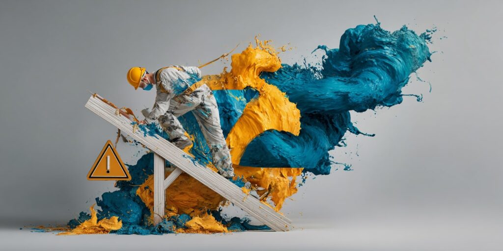 Couvreur en pente avec signalisation – PPSPS couverture