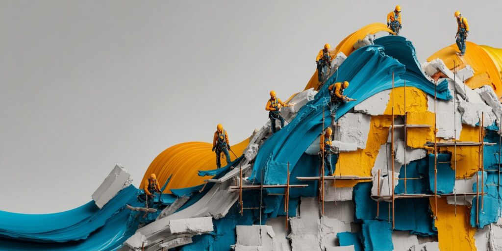 Équipe de couvreurs sur toiture en rénovation – PPSPS couverture