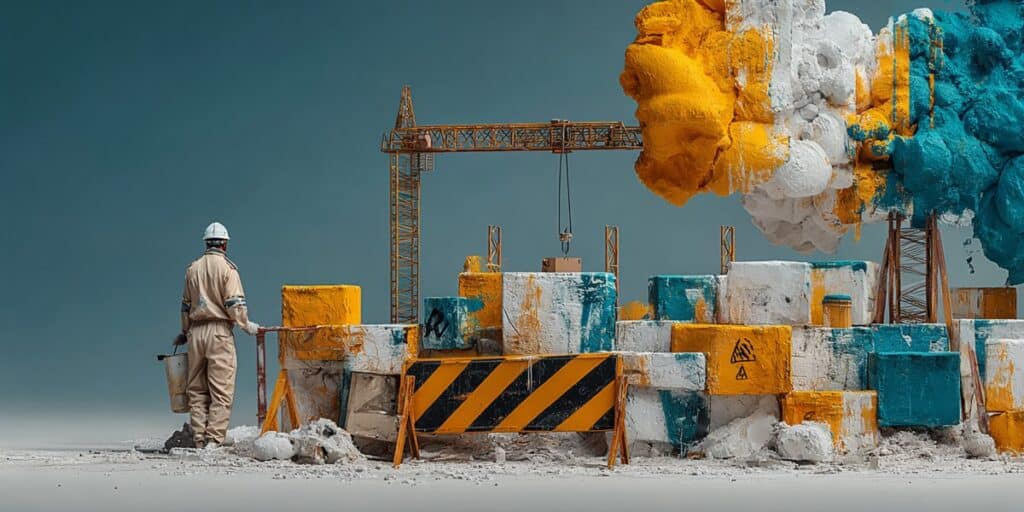 Transport de blocs béton sur chantier – PPSPS maçonnerie