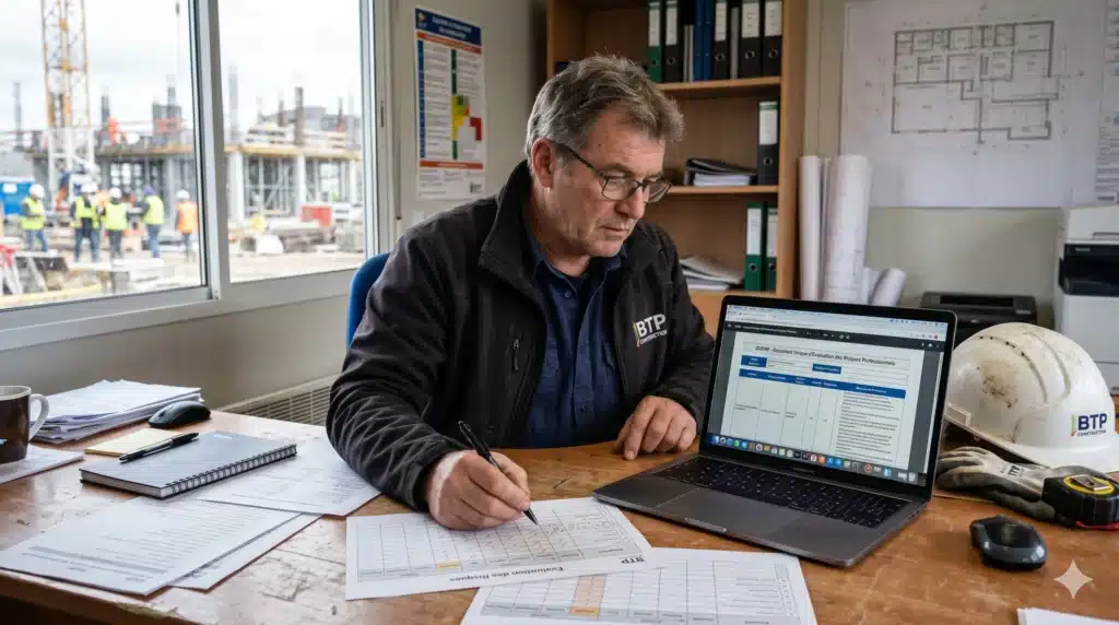 Document unique d'évaluation des risques professionnels BTP
