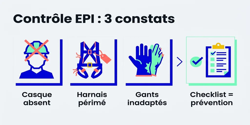 Contrôle inspection du travail : 3 constats EPI et solution checklist
