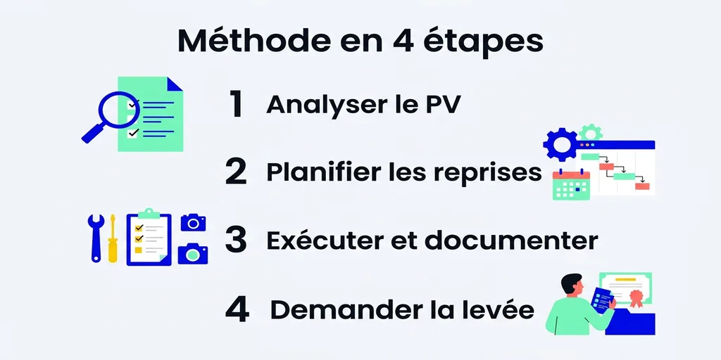 Les 4 étapes de la levée de réserves