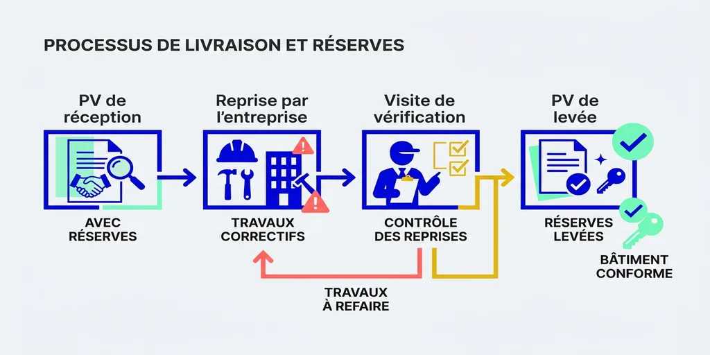 Circuit de la réserve : PV réception, reprise, vérification, PV de levée
