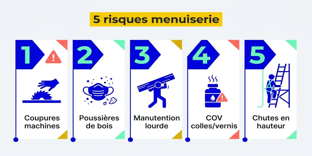 Les 5 risques spécifiques du menuisier classés par gravité
