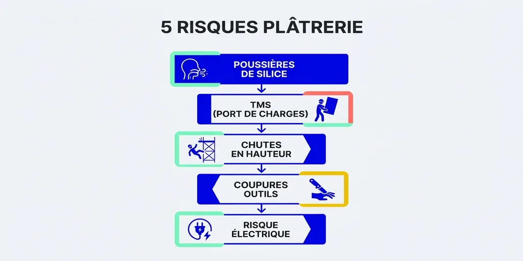 Les 5 risques spécifiques du plaquiste classés par gravité