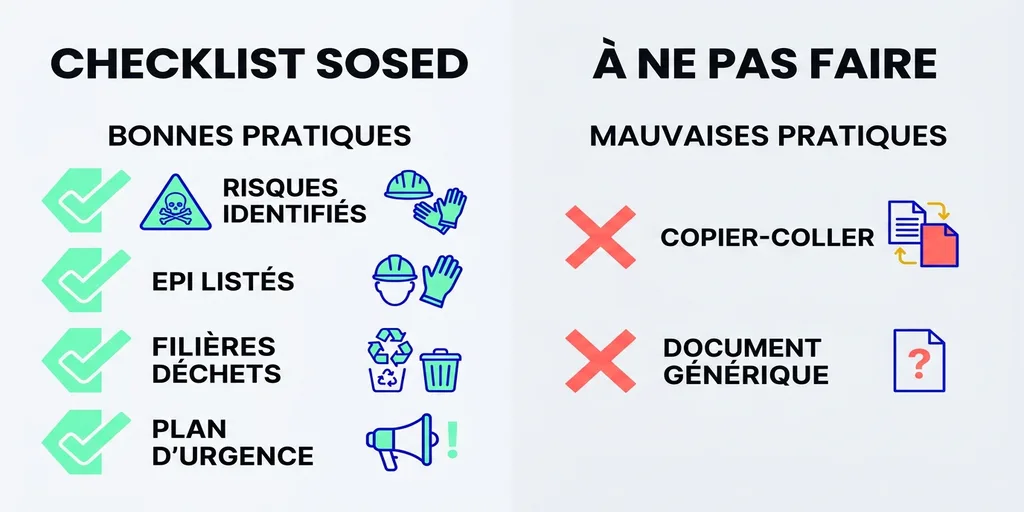 Checklist SOSED — 7 points avant transmission